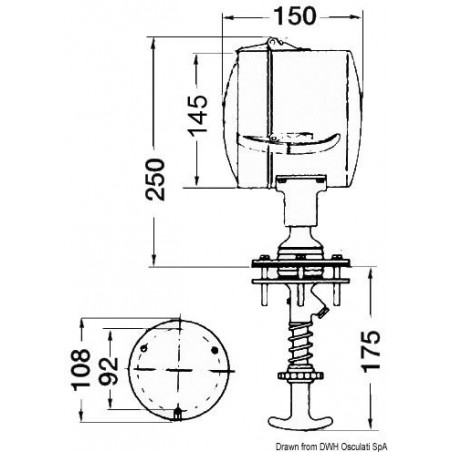 Faro comando interno 12 V