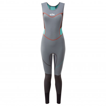 Long john femme en néoprène 2 mm pour le dériveur Gris - GILL