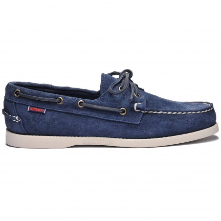 Chaussure bateau Portland Flesh out cuir suède bleu Femme SEBAGO