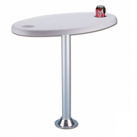 Tavolo ovale con supporto fisso 70 cm