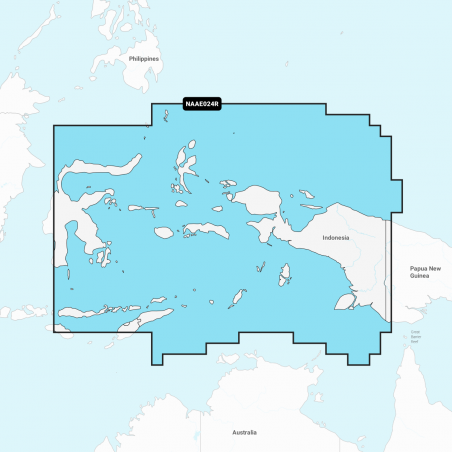 Carta  Nautica Navionics+ Regular - Central W. Papua & E. Sulawesi NAEU024R