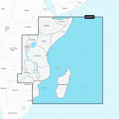 Carta Nautica Navionics+ Regular - Africa, East NAAF001R