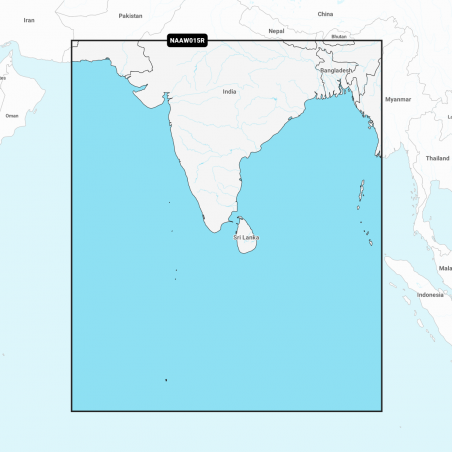 Carta Nautica Navionics+ Regular - Indian Subcontinent NAAW015R