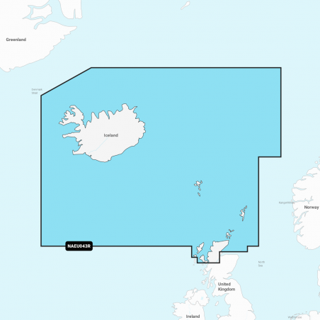 Carta Nautica Navionics+ Regular - Iceland to Orkney NAEU043R