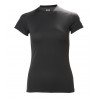 T-shirt technique manches courtes noir femme - helly hansen