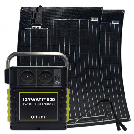 Stazione di energia portatile IZYWATT 500Wh + 2 pannelli semirigidi 50W - ORIUM