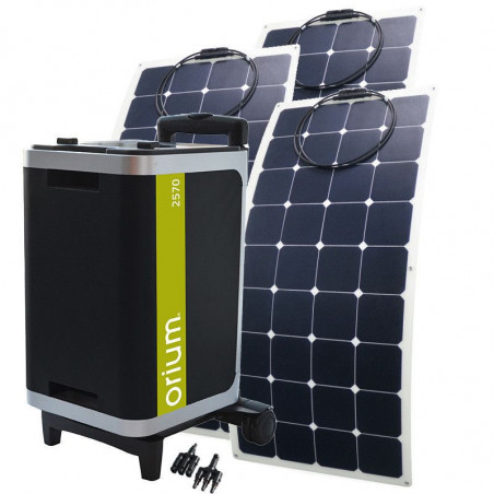 Stazione di energia portatile IZYWATT 2570 + 3 pannelli solari semirigidi 120W - ORIUM
