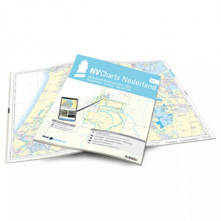 NV Atlas Pays Bas NL 7 - Binnen - Waterkaart Nederland Zuid - Arnhem - Maastricht
