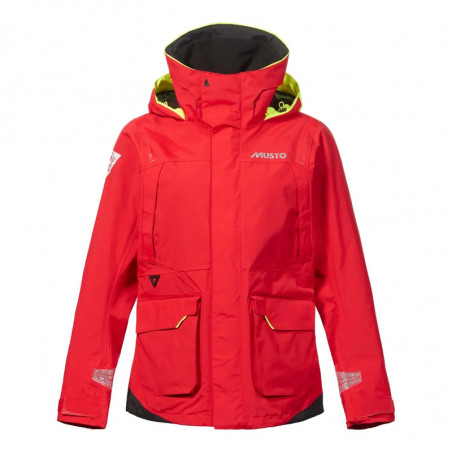 Veste de quart côtière femme br1 channel rouge - musto