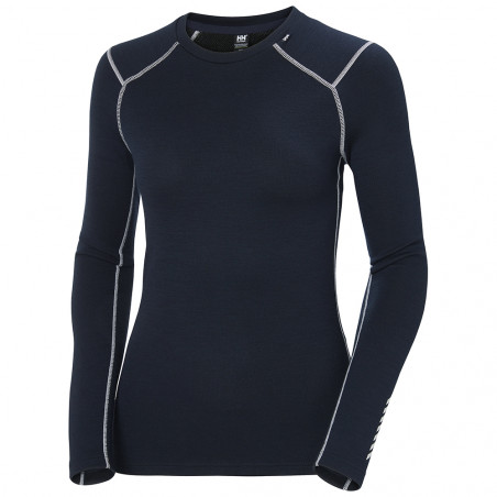 Maglietta lifa merino midweight ml navy da donna - helly hansen
