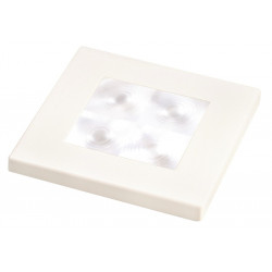 Luce di cortesia a LED quadrata – Luce rossa e finitura bianca