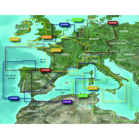 Carta nautica elettronica BlueChart G3 copertura aree: Regular