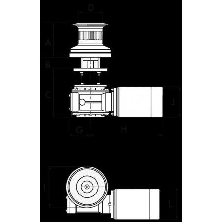 Cabestano T1500 12V 1500W in alluminio